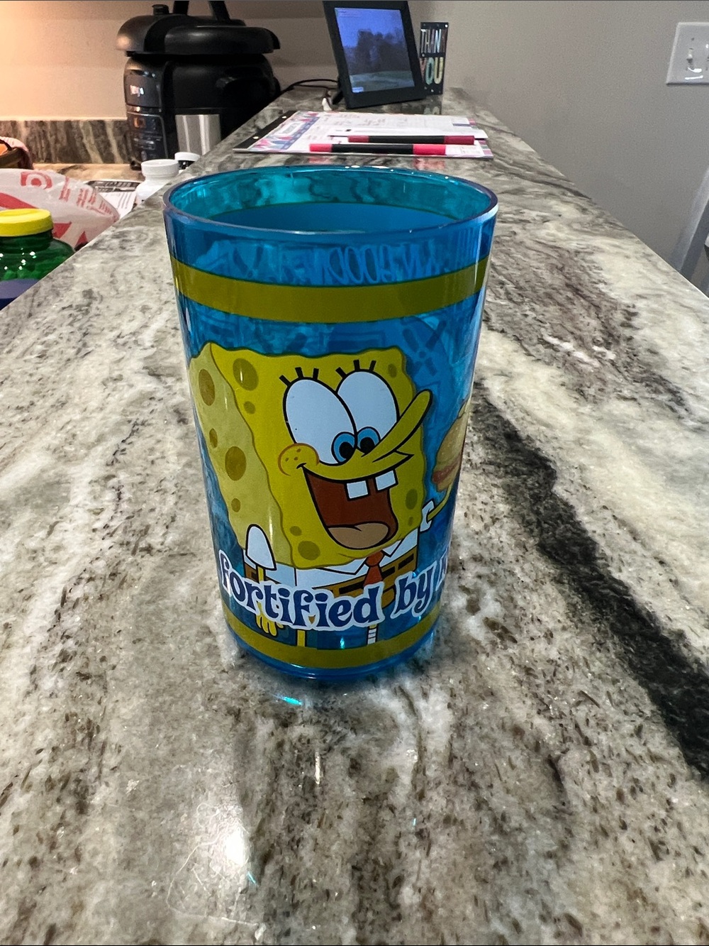 SpongeBob SquarePants Blue Plastic Tumbler